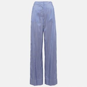 BURBERRY
Striped high-rise silk wide-leg pants

Waist 16.5”
Rise 13”
Inseam 34”